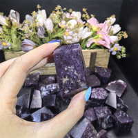 Cristaux naturels roulés en gros, pierres précieuses de Reiki, cristal de Lepidolite de forme libre pour la décoration intérieure