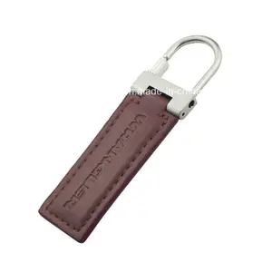 Factory Custom Brand Logo Fashion Leather Metal Key Chain