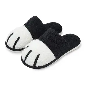 Cute Animal Slippers for Women Winter Warm Memory Foam House Slippers Booties Non-Slip Shoes For Girls Free Sample