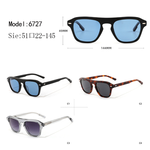 Modern Square Full Rim Sunglasses Solid Black Frame <b>Polycarbonate</b> Lens Anti-Uv & Anti-Blue Light Protection Unisex Adult - Product Image 3