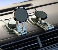 Support de téléphone de tableau de bord de voiture magnétique pliant rétractable de type suspension de marque OEM avec glissement réglable