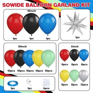 ชุดลูกโป่งลูกโป่งลูกโป่งธีม explosion Star สำหรับปาร์ตี้วันเกิดของเด็กผู้ชายตกแต่งฉากตกแต่งผนังพื้นหลัง - Product Image 3