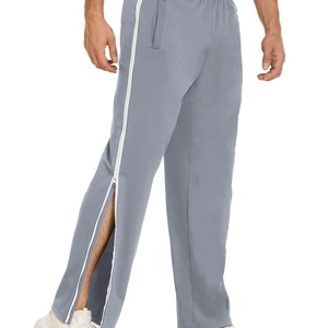 Pantalon de survêtement décontracté pour homme, taille mi-haute, avec 2 fermetures éclair latérales détachables, entièrement ouvrable, poches post-opératoires sur les jambes - Product Image 3