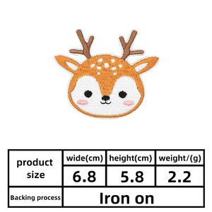 Patchs de broderie d'animaux de dessin animé personnalisés avec des motifs de cœur et de fleurs | Accessoires de vêtements écologiques à repasser Décorations de chapeau - Product Image 2