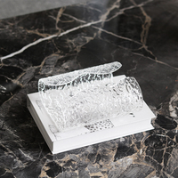 Support de boîte de papier de soie acrylique transparent personnalisé de luxe moderne article décoratif pour la maison