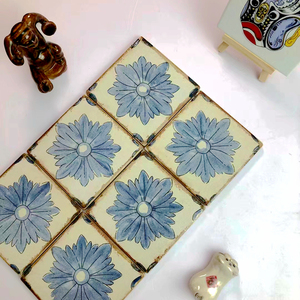 Azulejo <span class=keywords><strong>de</strong></span> diseño <span class=keywords><strong>de</strong></span> flores <span class=keywords><strong>de</strong></span> arte Vintage pintado a mano, escalera <span class=keywords><strong>de</strong></span> cocina, diseño rústico, azulejo <span class=keywords><strong>de</strong></span> pared y suelo <span class=keywords><strong>para</strong></span> jardín - Product Image 3