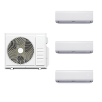 Pompe à chaleur mini-split 3 zones intelligente Wifi, 36000 BTU, R454B, chauffage et refroidissement multi-zones, triple connexion, extérieur/intérieur
