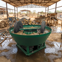 Broyeur à deux rouleaux 1400, machine de broyage de minerai d'or, équipement de broyage d'or pour l'exploitation minière à petite échelle en Afrique
