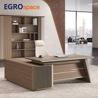 Solution de mobilier de direction EGROspace, bureau de direction en forme de L, élégant et luxueux, bureau de direction exécutif