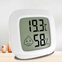 Higrometer Digital termometer ruangan, alat pengukur kelembapan dan suhu ruangan