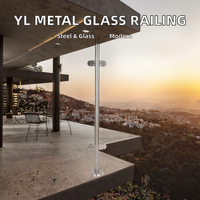 GAAS METAL Garde-corps moderne en acier inoxydable 304 316 avec verre trempé pour villa, extérieur, balcon, escalier, hôpital