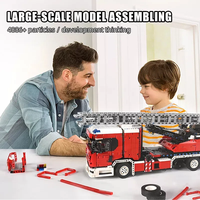 Mould King 17022S 4886PCS Serie de ingeniería RC Fire Ladder Truck Building Block Model Technical Educational Toy Festival Gift