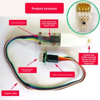Sonda de pines Pogo para programación de chips BIOS EEPROM IC SOP8/WSON8/QFN8/SOIC8 con cable Dupont