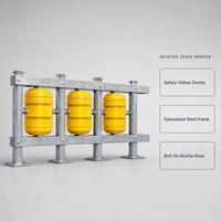 Barrière de sécurité routière en polyuréthane EVA à rouleaux, haute résistance aux impacts, rotative, galvanisée à chaud, anti-collision