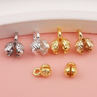 Embout de perle en laiton plaqué or 18 carats de 4 mm et 5 mm en forme de bouton de fleur pour la fabrication de bijoux, bracelets et colliers DIY