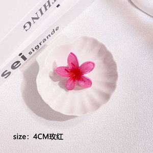 Ensemble de pinces à cheveux en plastique de style coréen faites à la main, 4 cm et 6 cm, en forme de fleur d'œuf, accessoires décoratifs pour cheveux - Product Image 4