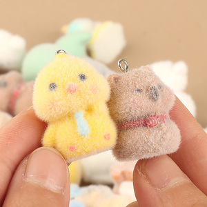 Mini cucciolo di Alpaca ciondoli in resina di coniglio accessori <span class=keywords><strong>gancio</strong></span> in resina animali che affollano 3D Figure ornamenti regalo in miniatura collezione - Product Image 3