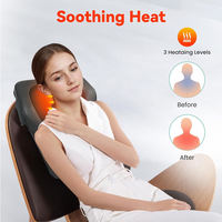 Coussin de massage chauffant à piles avec vibrations pour la taille, le dos et les cuisses, coussin de massage électrique multifonction