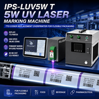 Máquina de Marcado Láser UV de 5 Vatios Tipo T TTO IPS-LUV5W, Impresora de Transferencia Térmica de Códigos de Barras, MFG EXP