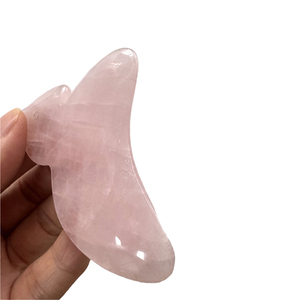 Outil Gua Sha en quartz rose en forme de <span class=keywords><strong>cheval</strong></span>, masseur facial Gua Sha en quartz rose, <span class=keywords><strong>drainage</strong></span> <span class=keywords><strong>lymphatique</strong></span> facial, pierre de massage anti-âge - Product Image 5