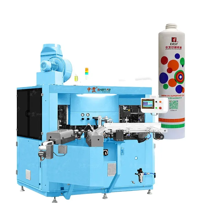 Botella de plástico automática de marca fácil, máquina de impresión de pantalla de seda, tubo de logotipo, máquina de impresión automática, equipo de impresión multicolor