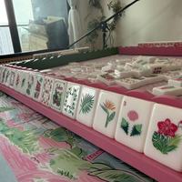 Nuevo Juego de Mahjong Estilo Selva Tropical Americana 2026, 160 Fichas de Mahjong Acrílicas, Regalos de Ocio y Entretenimiento