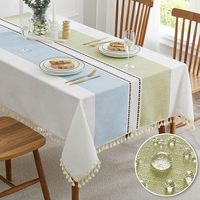 Nappes, nappes imperméables, linge de table sans plis, anti-décoloration, décoration de table rustique pour la cuisine, la salle à manger, Noël