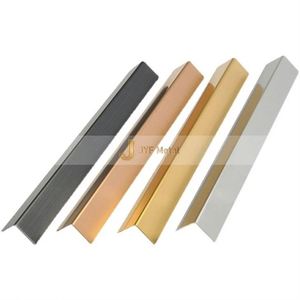 LL118 304 Grade Brushed Stainless Steel Border <b>Edge</b> Tile Metal <b>Trim</b> Strip L Shape <b>Flexible</b> <b>Edge</b> Profile for Apartment Use - Product Image 1