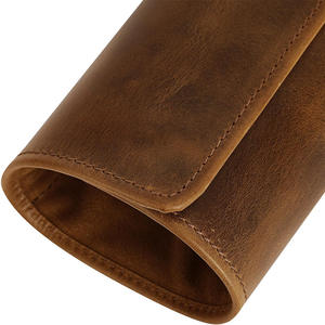 Ensemble de rouleaux de couteaux en cuir véritable professionnel sac de <span class=keywords><strong>couteau</strong></span> robuste sac de porte-<span class=keywords><strong>couteau</strong></span> de chef organisateur de stockage d'outils de cuisine - Product Image 2