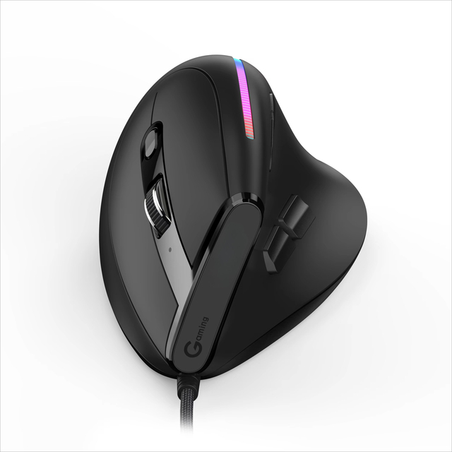 Wired Vertical Mouse RGB Game Photoelectric Mouse 9 - Keys Vertical Ergonomic Gaming Mouse for Computer Laptop