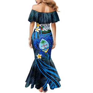 Personalizable Guahan mar tortuga estilo tropical <span class=keywords><strong>Hafa</strong></span> Adai Guam sirena vestido de fiesta - Product Image 3