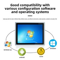 Lattepanda 3 Delta 864 komputer tertanam industri kasar All-in-One Windows/Linux HMI PLC ukuran saku dengan kerangka baja