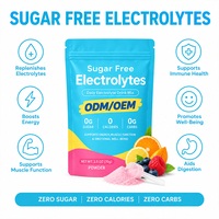 Poudre d'électrolytes sans sucre, mélange minéral zéro sucre, hydratation rapide, soutien de l'endurance, supplément sportif Keto, marque privée, en vrac