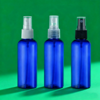Luxe 30ml 60ml 100ml 150ml 250ml 300ml 500ml Ambre Blanc Noir Vert Bleu En Plastique Pet Brouillard Vaporisateur avec Bouchon En Or