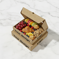 Boîte de présentation alimentaire en papier biodégradable haut de gamme personnalisée avec doublure en éponge, gaufrée, laminée mate et UV, vente en gros usine