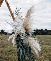 Penjualan Langsung Produsen Hfloral Buket Rumput Pampas Beige Alami Kering Besar dan Mengembang untuk Vas Dekorasi Boho