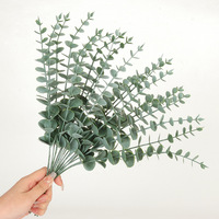 Tiges d'eucalyptus Feuilles d'eucalyptus artificielles fausses fleurs artificielles pour la décoration de mariage de pièce maîtresse de bureau à domicile
