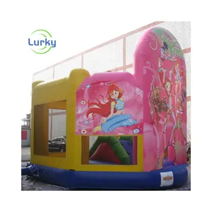 Hot Sales Commercial Grade Princess Theme Aufblasbarer Türsteher Familien spiele Mermaid Infla table Bouncer