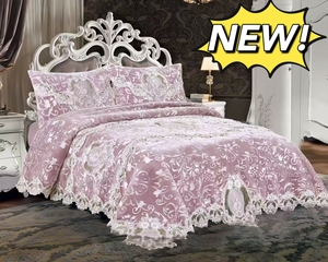 LILIANNA Nouvelle conception Ensemble <span class=keywords><strong>de</strong></span> <span class=keywords><strong>housse</strong></span> <span class=keywords><strong>de</strong></span> <span class=keywords><strong>couette</strong></span> King Size 3 pièces, broderie en dentelle <span class=keywords><strong>haut</strong></span> <span class=keywords><strong>de</strong></span> <span class=keywords><strong>gamme</strong></span>, avec taies d'oreiller, literie en promotion - Product Image 5