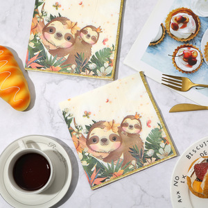 Nuevas servilletas con estampado de animales - Estilo lindo y acogedor, perfectas para fiestas y restaurantes - Toallas de papel desechables - Product Image 2