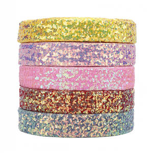 Diskon langsung dalam stok 100% poliester payet pita 3.8cm lebar untuk kostum dansa aksesoris wajah tunggal DIY renda buatan tangan - Product Image 4