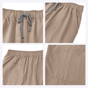 Tenues d'infirmière à manches courtes unisexes avec logo personnalisé OEM, tailles plus grandes, uniformes de médecin et d'infirmière tendance, ensembles en <span class=keywords><strong>tissu</strong></span> tissé extensible - Product Image 6