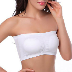 Top de tubo sin tirantes con relleno extraíble de una pieza para mujer, estilo indio, sexy, de nailon - Product Image 6