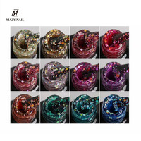 Vernis à ongles en gel pailleté brillant or argent rose vernis à ongles en gel UV Soak Off Nail Art Manucure