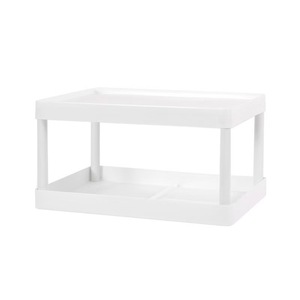 Dual Layer Desktop <b>Storage</b> Rack 2 Tier Rectangle Standing Type Multi Purpose Organizer For Office And Student Use - Product Image 5