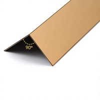Protection d'angle en acier inoxydable en forme de L de 15x15x3000mm, épaisseur 0,5mm, pour panneau mural UV, carrelage, plafond, bordure décorative