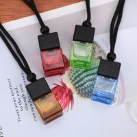 Bouteilles en verre rechargeables pour l'aromathérapie automobile, les diffuseurs d'intérieur et les cosmétiques, bouteille de désodorisant pour voiture en verre coloré