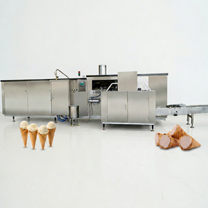 Máquina de Producción de Conos de Helado de Azúcar Enrollados, Totalmente Automática, con Calentamiento a Gas, para Hacer Mini Conos de Waffle - Product Image 1