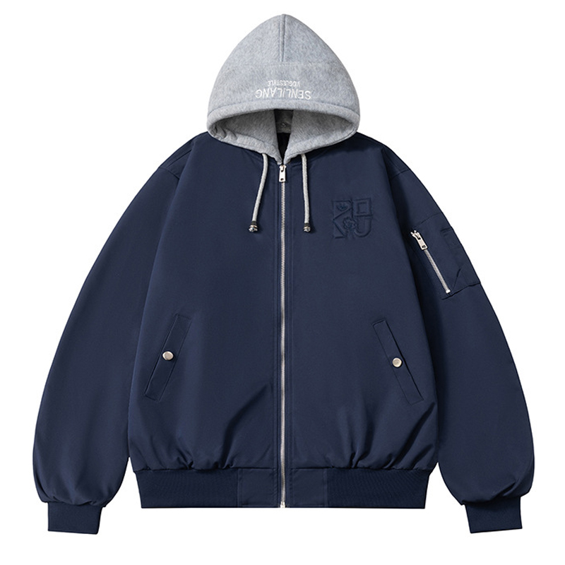 Blue Jacket + Hood