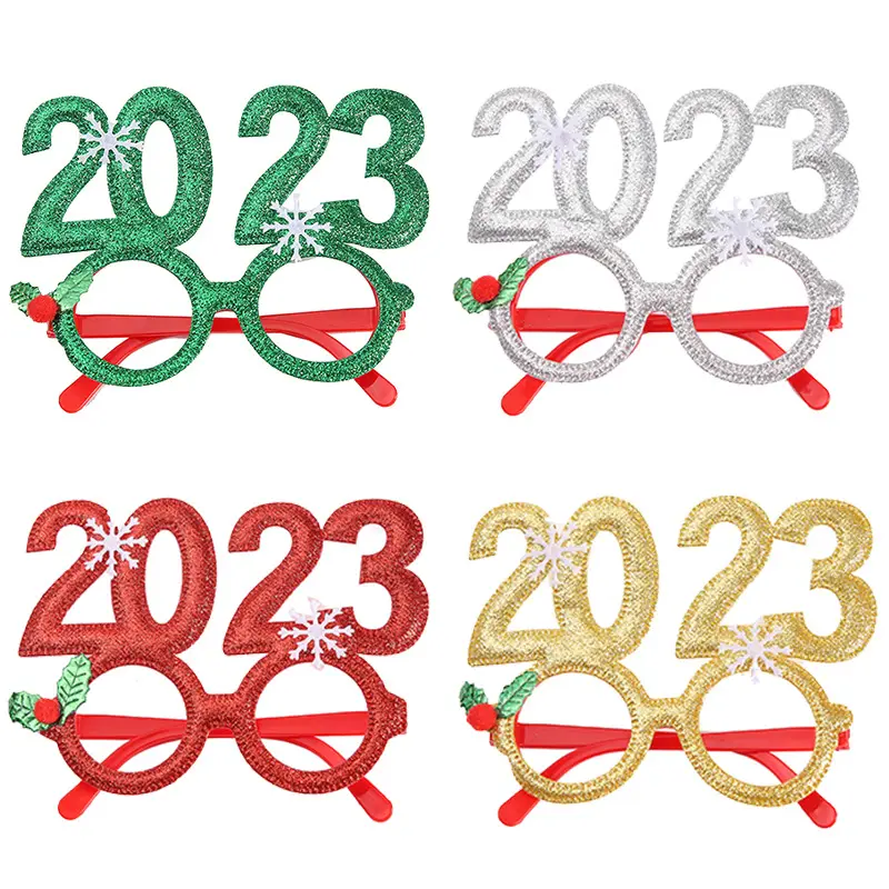 2023 Trend Christmas Glasses Frames Children Cartoon Snowflake Glasses Christmas Party Decoration